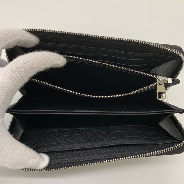 2104102272773 05 Louis Vuitton Zippy Round Long Wallet Black White