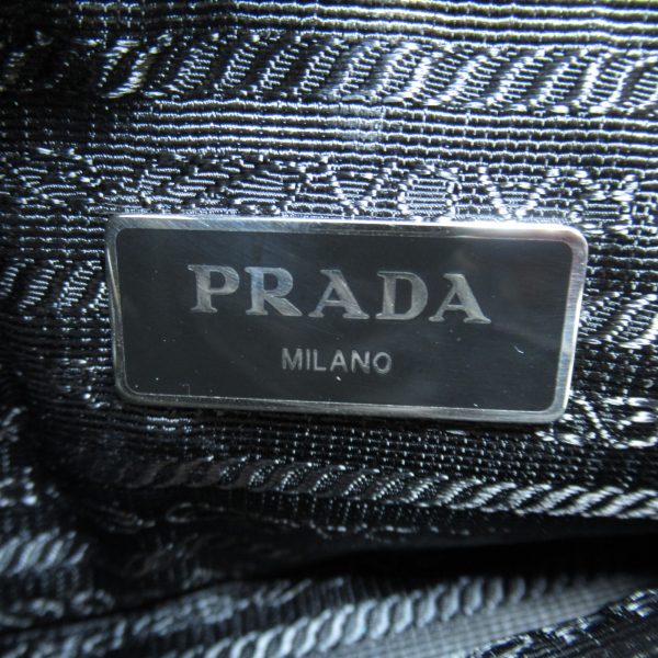 2104102273190 10 Prada Tote Handbag Nylon Saffiano Leather Black