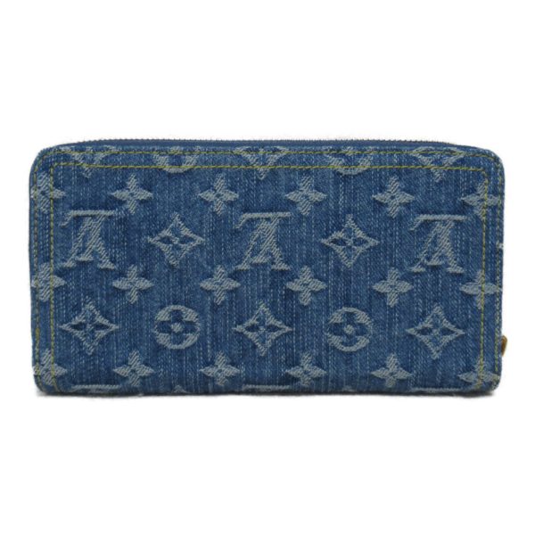 2104102273244 3 Louis Vuitton Zippy Long Wallet Blue Denim