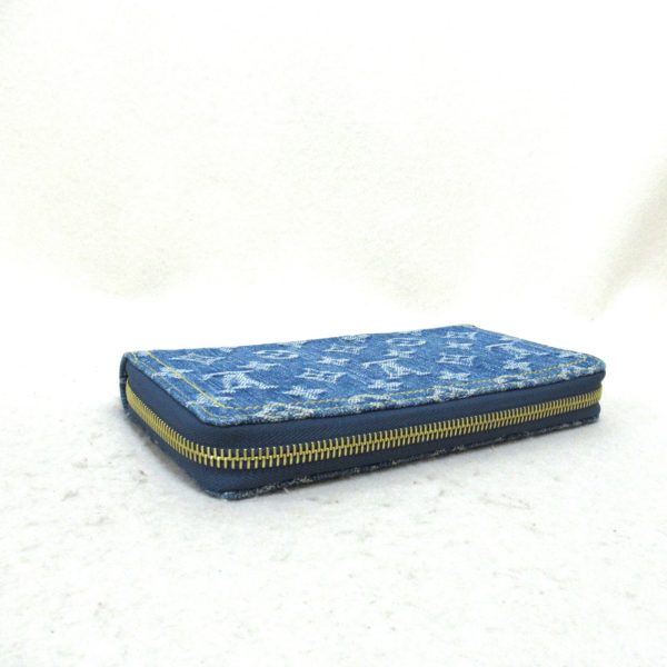 2104102273244 4 Louis Vuitton Zippy Long Wallet Blue Denim