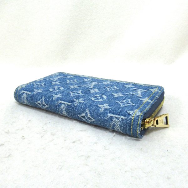 2104102273244 5 Louis Vuitton Zippy Long Wallet Blue Denim