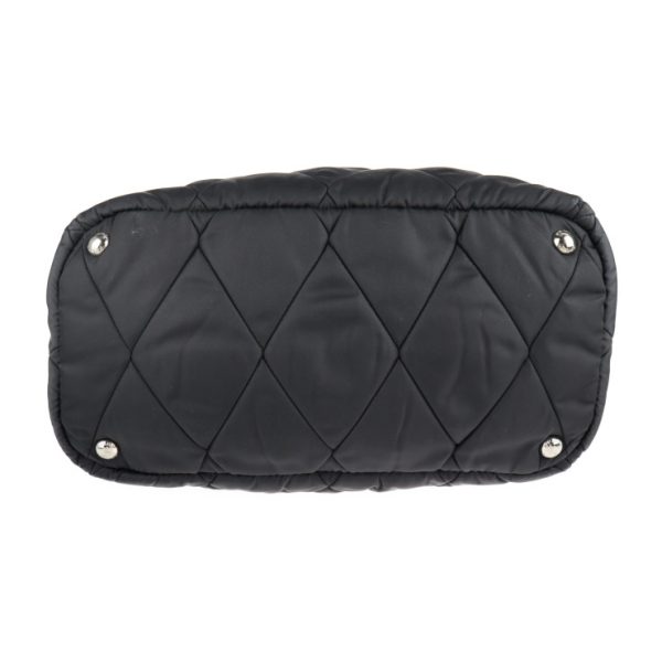 2104113007017 4 Prada Tessuto Bomber Nylon Leather Shoulder Bag Black