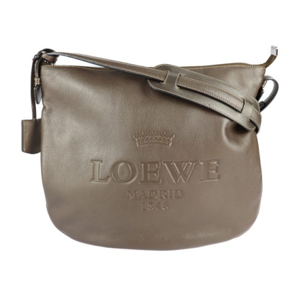 2104113007020 1 Loewe Heritage Leather Shoulder Bag Bronze