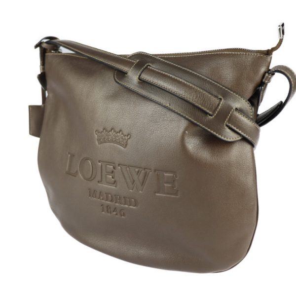 2104113007020 2 Loewe Heritage Leather Shoulder Bag Bronze