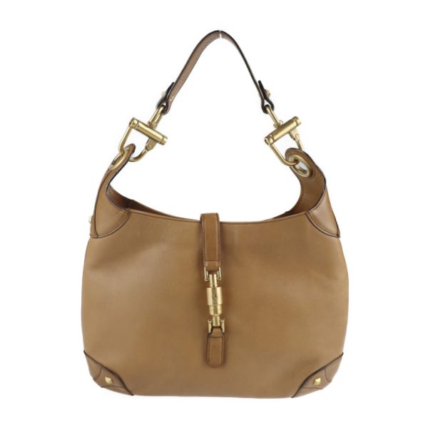 2104113007025 1 GUCCI New Jackie Shoulder Bag Leather Camel