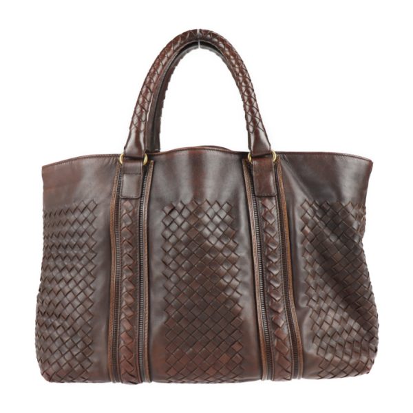 2104113007026 3 Bottega Veneta Intrecciato Leather Tote Bag Brown