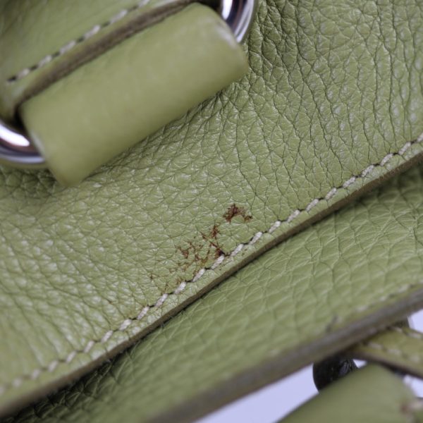 2104113007037 6 Prada Leather Shoulder Bag Yellow Green