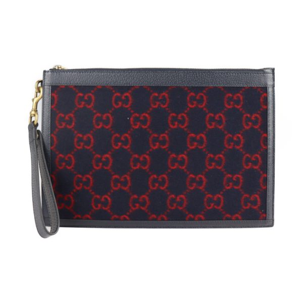 2104113007049 1 GUCCI Wool Leather Navy