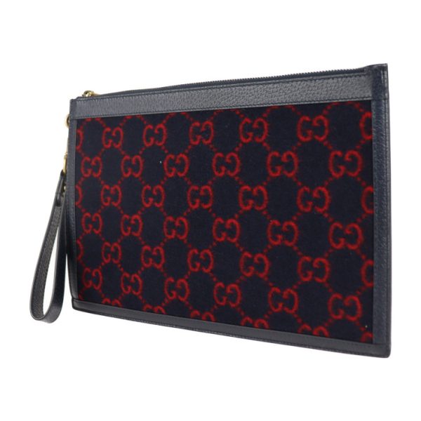 2104113007049 2 GUCCI Wool Leather Navy