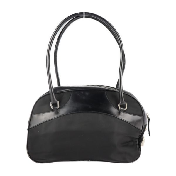 2104113007053 3 Prada Nylon Leather Mini Boston Black