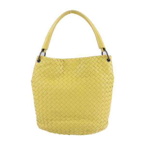 2104113007055 3 Bottega Veneta Intrecciato Leather Shoulder Bag Yellow