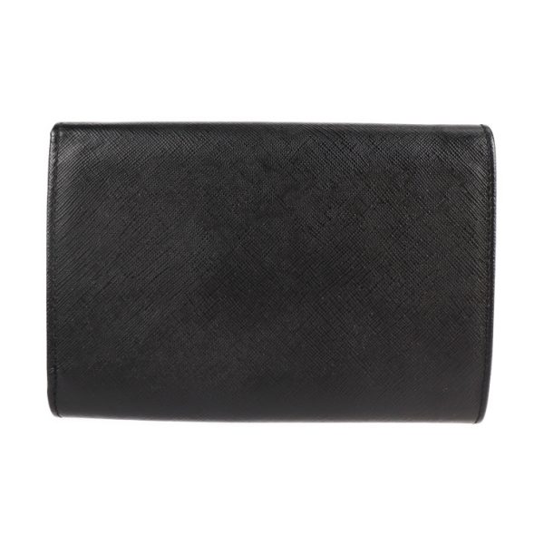 2104113007057 3 Prada Saffiano Tri Fold Leather Black