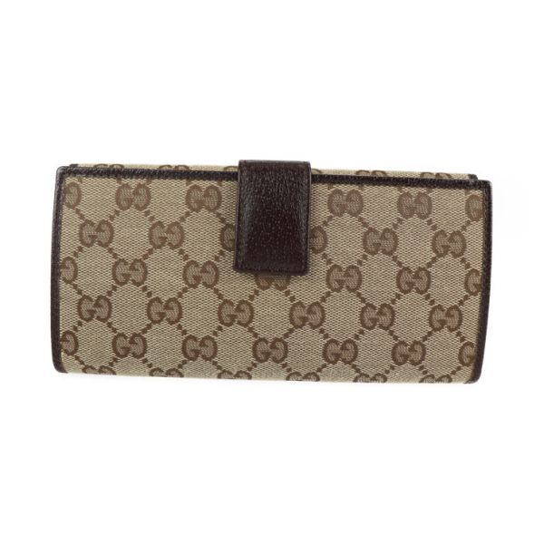 2104113007060 3 GUCCI Bifold Wallet GG Canvas Brown