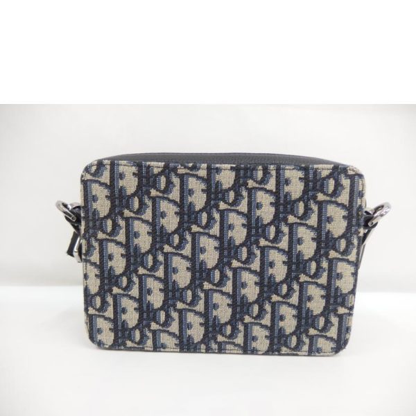 21042 2 Dior Oblique Trotter Pattern Shoulder Bag Gray