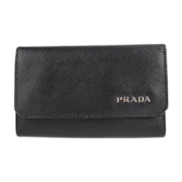 2105073008089 1 Prada Saffiano Leather Key Case Nero