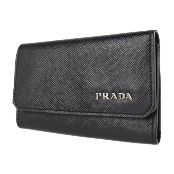 2105073008089 2 Prada Saffiano Leather Key Case Nero