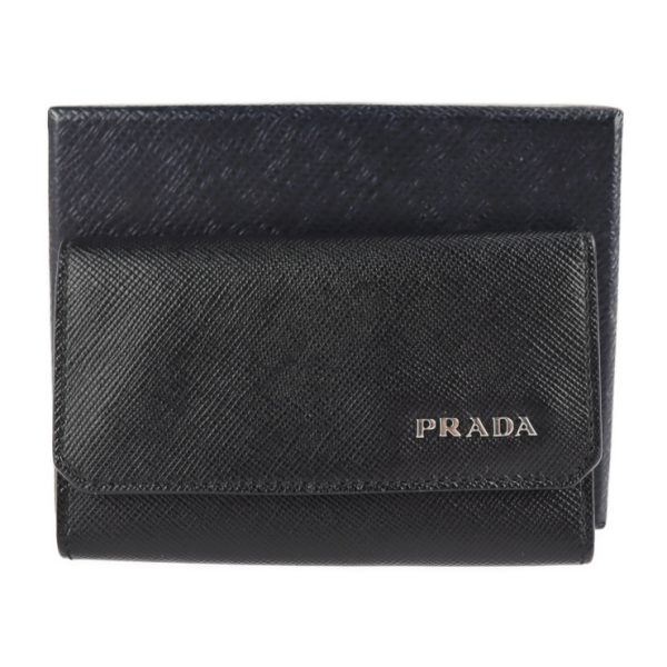 2105073008089 8 Prada Saffiano Leather Key Case Nero