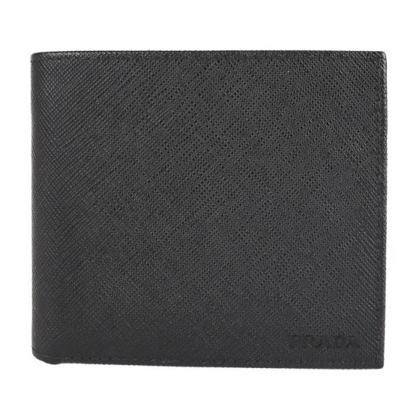 2105073008093 1 Prada Saffiano Leather Bifold Wallet Nero