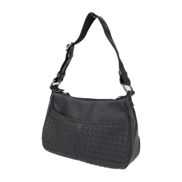 2106013002022 2 Bottega Veneta Intrecciato Shoulder Bag PVC Black