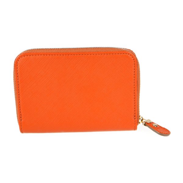 2106013002024 3 Salvatore Ferragamo Gancini Leather Coin Case Orange