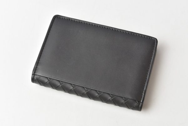 210625 to 39 bv 2 Bottega Veneta Intrecciato Leather Card Case Card Holder Dark Grey