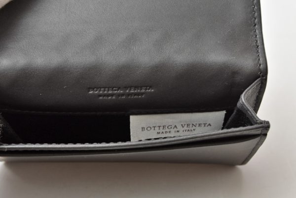 210625 to 39 bv 6 Bottega Veneta Intrecciato Leather Card Case Card Holder Dark Grey