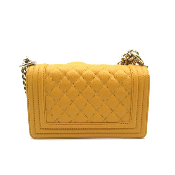 2106800519594 2 Chanel Chanel Chain Shoulder Bag Caviar Skin Yellow