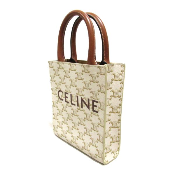 2106800523812 4 Celine Mini Vertical Cover 2way Shoulder Bag PVC Coated Canvas White