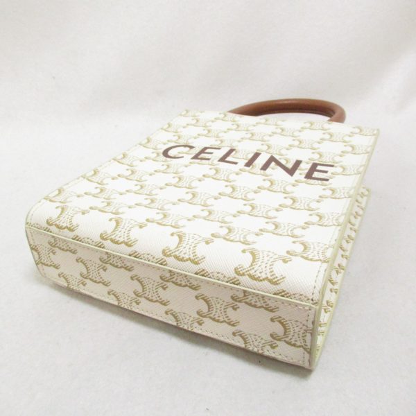 2106800523812 5 Celine Mini Vertical Cover 2way Shoulder Bag PVC Coated Canvas White