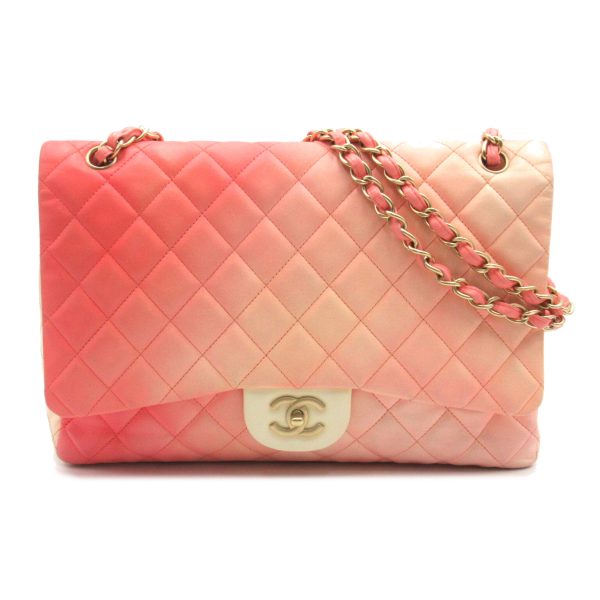 2106800534085 1 Chanel Big Matelasse Chain Shoulder Bag Leather Pink Gradient Pink