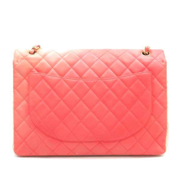 2106800534085 2 Chanel Big Matelasse Chain Shoulder Bag Leather Pink Gradient Pink