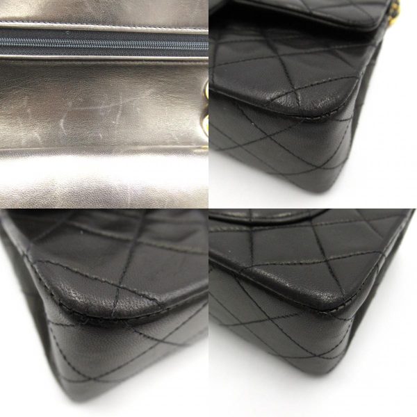 2106800541199 16c Chanel Matelasse Double Flap Shoulder Bag Black