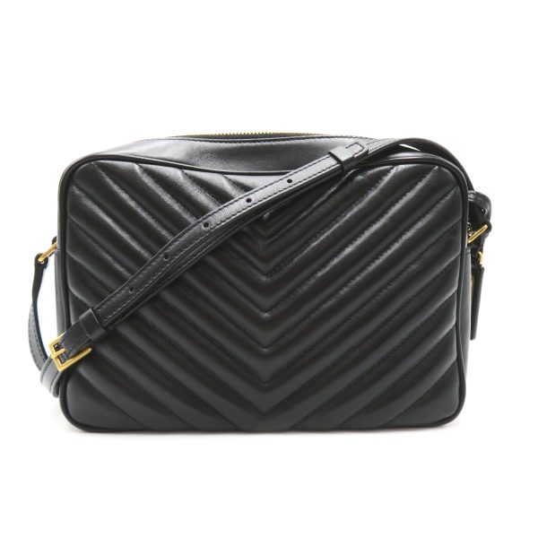 2106800541687 2 Yves Saint Laurent Lou Camera Bag in Leather Black