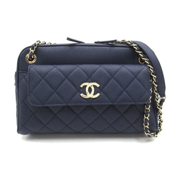 2106800541878 1 Chanel Camera Shoulder Bag Caviar Skin Navy