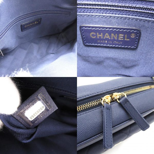 2106800541878 12c Chanel Camera Shoulder Bag Caviar Skin Navy