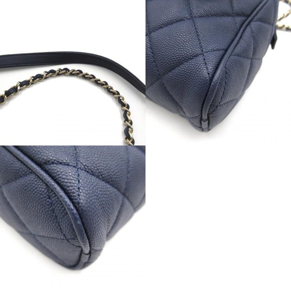 2106800541878 16c Chanel Camera Shoulder Bag Caviar Skin Navy