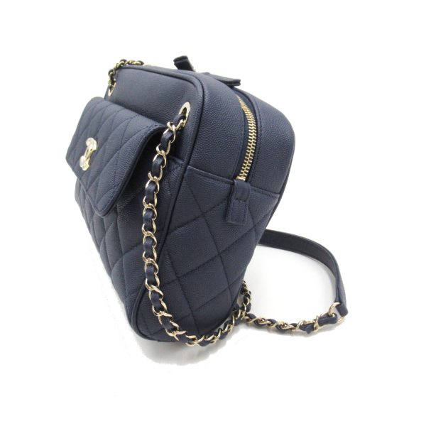 2106800541878 3 Chanel Camera Shoulder Bag Caviar Skin Navy