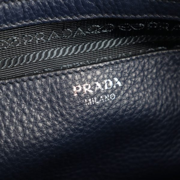 2107043007165 8 Prada Leather Handbag Navy