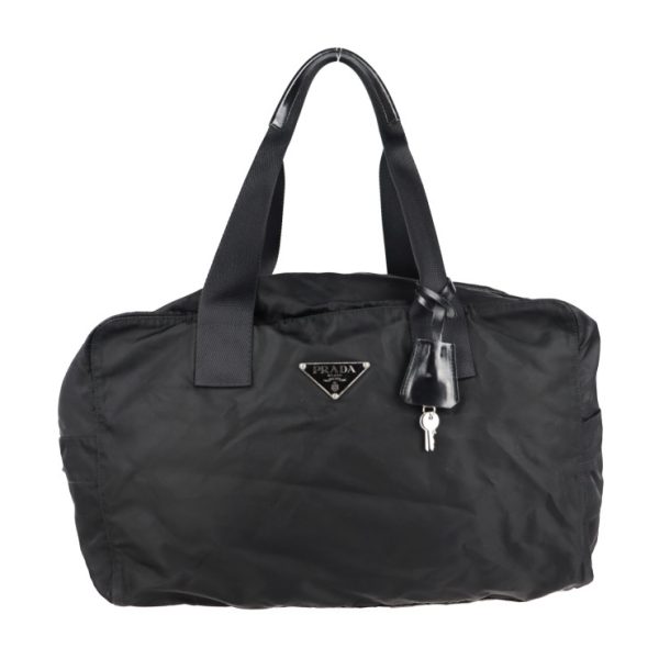 2107043007192 1 Prada Nylon Boston Bag Black