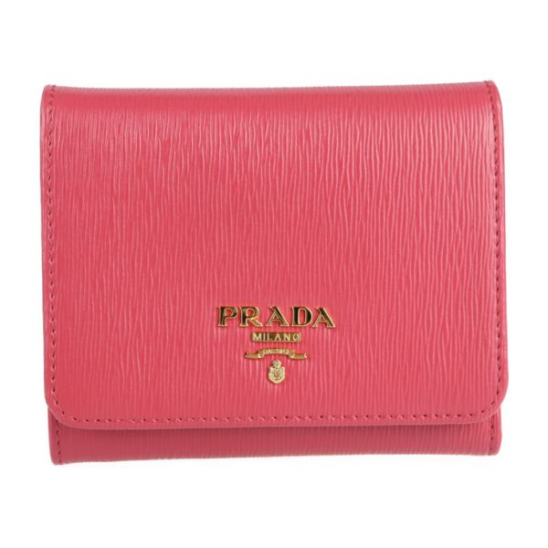 2107043007236 1 Prada Leather Tri fold Wallet Peonia