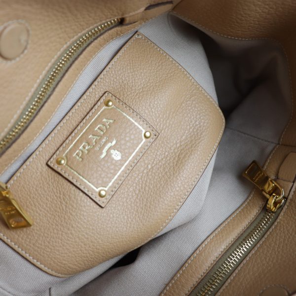 2107053007026 8 Prada Leather Tote Bag Noisette