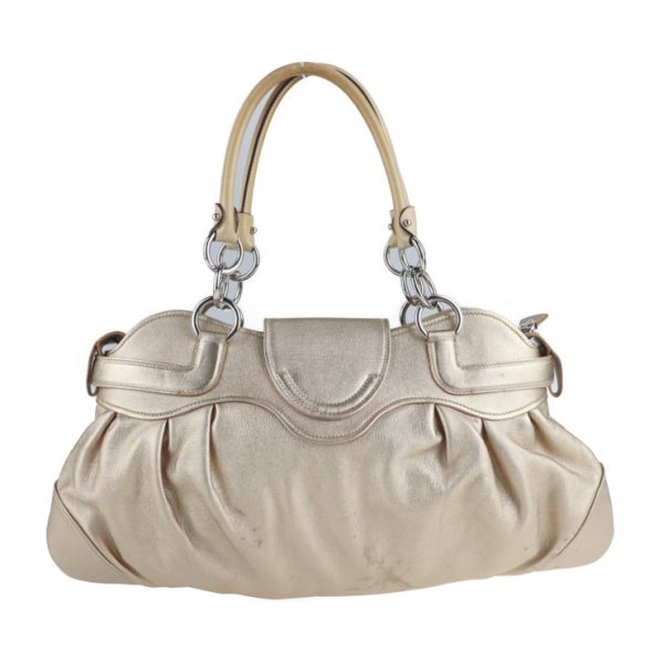 2107053007053 3 Salvatore Ferragamo Gancini Nappa Leather Handbag Beige