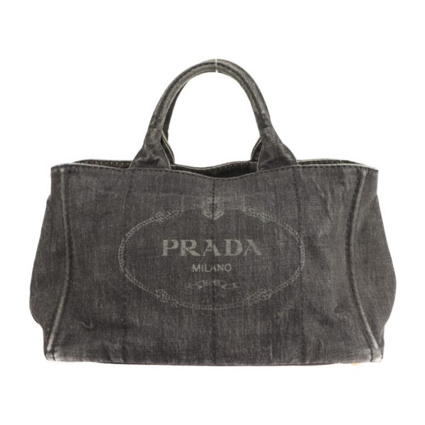 2107053007054 1 Prada Denim Kanapa Tote Bag Nero