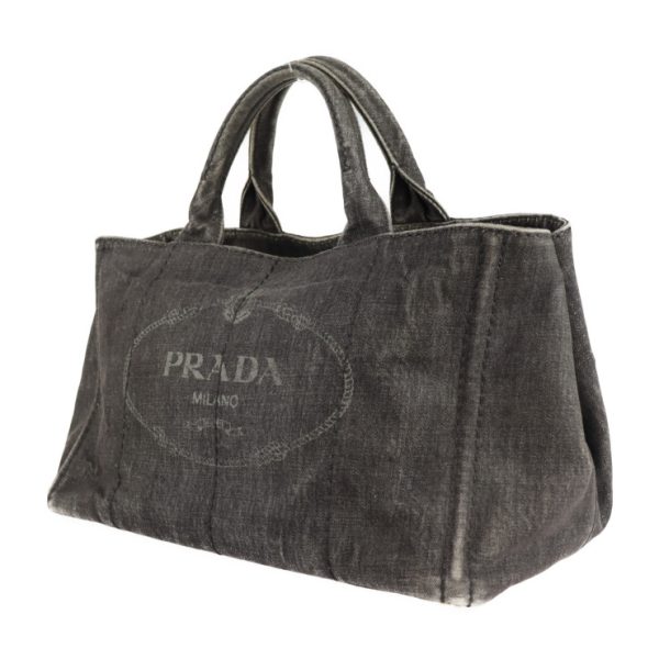 2107053007054 2 Prada Denim Kanapa Tote Bag Nero