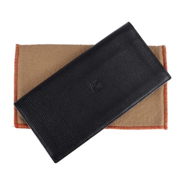 2107053007075 10 Loewe Anagram Leather Long Wallet Black