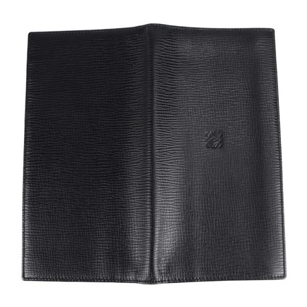 2107053007075 5 Loewe Anagram Leather Long Wallet Black