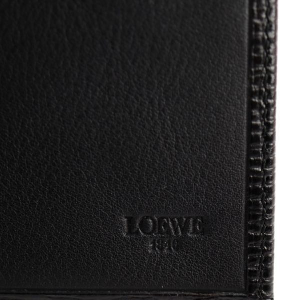 2107053007075 9 Loewe Anagram Leather Long Wallet Black