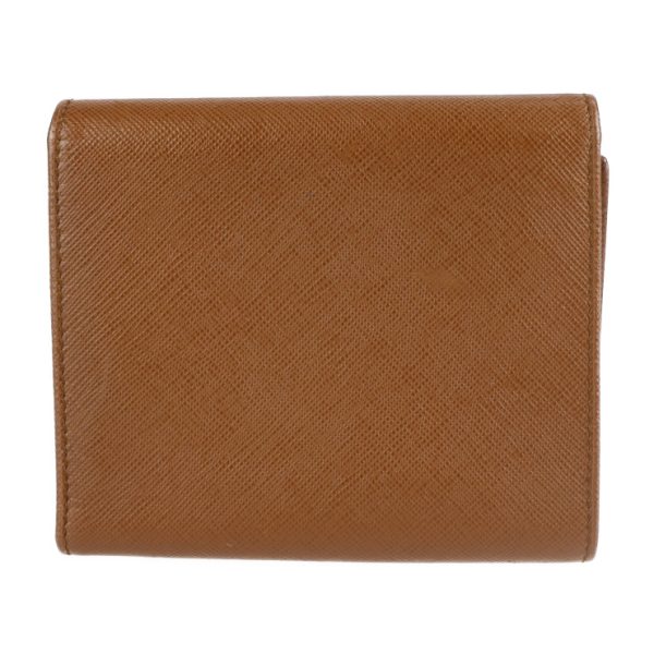 2107053007076 3 Prada Leather Tri fold Wallet Brown