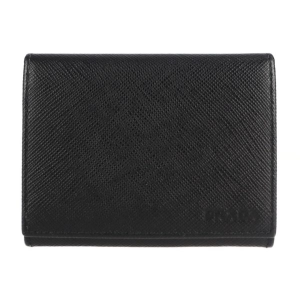 2107053007077 1 Prada Leather Business Card Holder Black