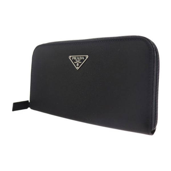 2107063008145 2 Prada Nylon Long Wallet Black